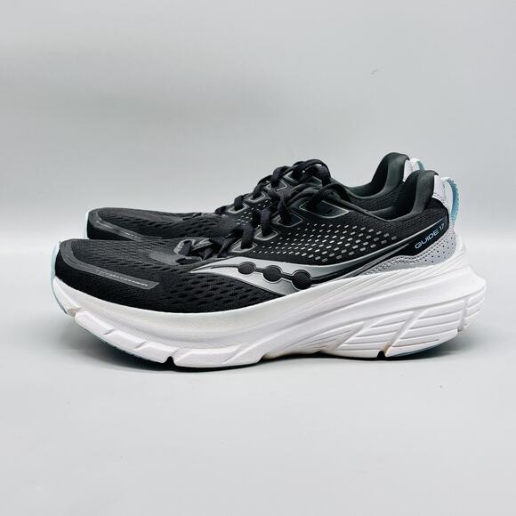 Saucony Shoes Womens 9.5 Black White Guide 17 Mesh Athletic Running Sneakers - Picture 4 of 10